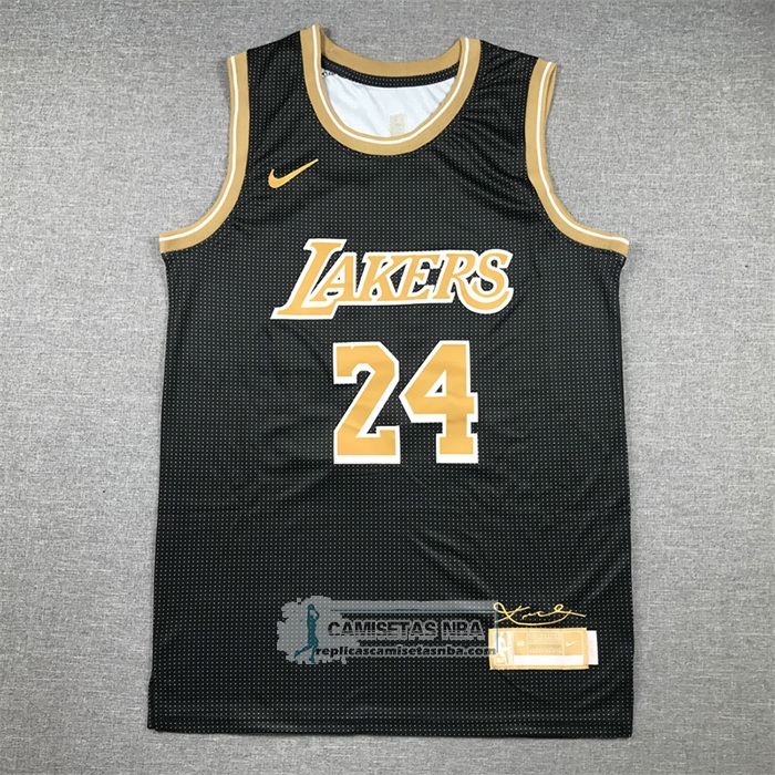 Camiseta Los Angeles Lakers Kobe Bryant NO 24 Select Series Oro Negro